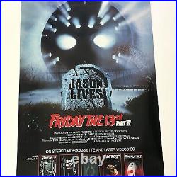 Vintage 1980's Jason Lives Friday The 13TH Part VI 1 Sheet Movie Poster