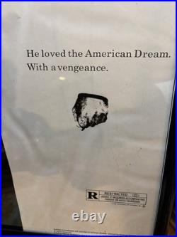 Vintage 1980s Scarface Al Pacino Scorpio Poster Universal Licensed Framed