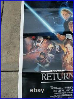 Vintage 1983 Star Wars Return Of The Jedi One Sheet Movie Poster Style B Unused