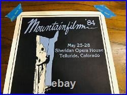 Vintage 1984 6th Telluride Mountainfilm Film Festival Poster Mountain Climbing