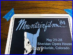 Vintage 1984 6th Telluride Mountainfilm Film Festival Poster Mountain Climbing
