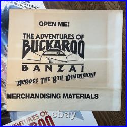 Vintage 1984 ADVENTURES OF BUCKAROO BANZAI MOVIE POSTER with OG Promo Sleeve 24x36