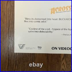 Vintage 1984 ADVENTURES OF BUCKAROO BANZAI MOVIE POSTER with OG Promo Sleeve 24x36