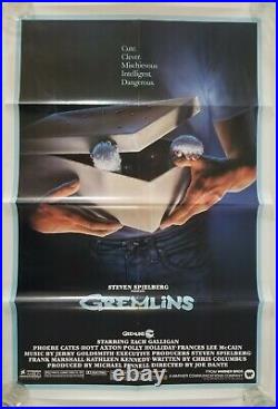 Vintage 1984 GREMLINS One Sheet Movie Poster Galligan Dante Spielberg Horror