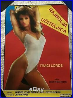 Vintage 1984 Traci Lords Movie Poster Yugoslavia rare UNFOLDED 27 1/4 X19