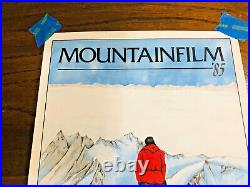 Vintage 1985 7th Telluride Mountainfilm Film Festival Poster Mountain Climbing