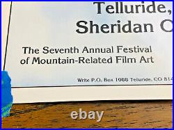 Vintage 1985 7th Telluride Mountainfilm Film Festival Poster Mountain Climbing