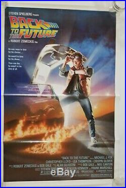 Vintage 1985 BACK TO THE FUTURE One Sheet Movie Poster Spielberg Zemekis McFly