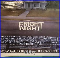 Vintage 1985 Fright Night Original Horror Movie Poster Video Store 27 X 41