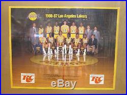 Vintage 1986-87 LA Lakers team photo basketball 11426