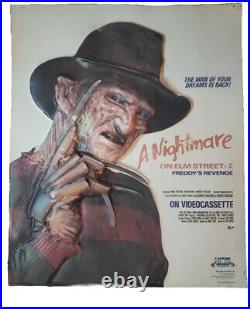 Vintage 1986 A Nightmare On Elm Street 2 Freddy's Revenge 3D poster original