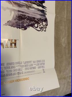 Vintage 1986 Labyrinth Movie Video Store Poster Promo