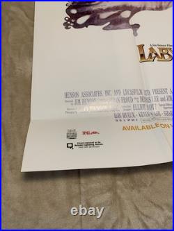 Vintage 1986 Labyrinth Movie Video Store Poster Promo