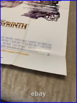Vintage 1986 Labyrinth Movie Video Store Poster Promo
