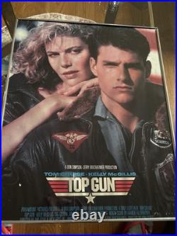 Vintage 1986 Top Gun Movie Mini Poster 16X20 Tom Cruise Kelly McGillis 1986