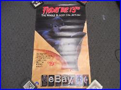 Vintage 1989 Friday The 13th The Whole Bloody Collection Vhs Promo Poster