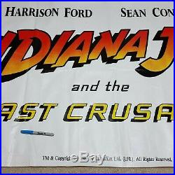 Vintage 1989 INDIANA JONES AND THE LAST CRUSADE 10'7 x 2'11 Vinyl Movie Banner