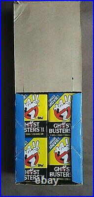 Vintage 1989 Topps Ghostbusters II Movie Trading Cards Box 36 Packs + Ad Poster