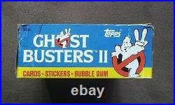 Vintage 1989 Topps Ghostbusters II Movie Trading Cards Box 36 Packs + Ad Poster