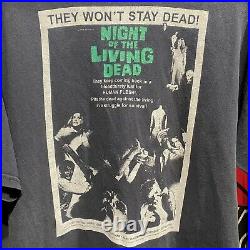 Vintage 1990s Night of The Living Dead Poster Print Jerzees Movie Promo Shirt