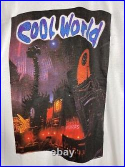 Vintage 1992 Cool World Movie Poster Graphic Promo Tee Shirt Size Large