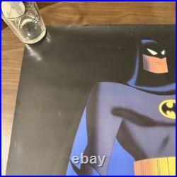 Vintage 1992 ULTRA RARE Batman The Animated Series Large Movie/TV Used Poster