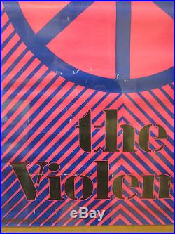 Vintage 1993 Silence the Violence original peace hippie poster 7323