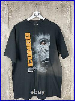 Vintage 1995 Congo Movie Graphic Poster Promo Tee Shirt Size Large