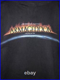 Vintage 1998 Armageddon Bootleg Poster T-Shirt XL X-Large Movie Tee
