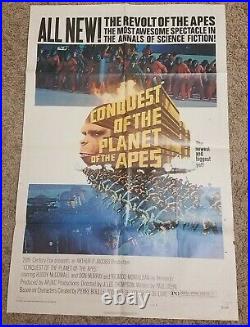 Vintage 1 Sheet 27x41 Movie PosterConquest Of The Planet of the Apes