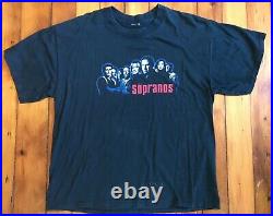 Vintage 2000 HBO The Sopranos T Shirt TV Show Cast Photo Picture Promo Poster