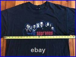 Vintage 2000 HBO The Sopranos T Shirt TV Show Cast Photo Picture Promo Poster