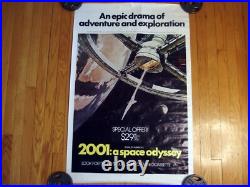 Vintage 2001 A Space Odyssey VHS Video Store Promo Poster ORIGINAL Kubrick