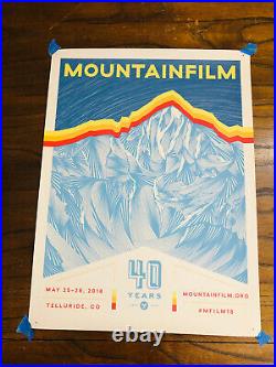 Vintage 2018 40th Telluride Mountainfilm Film Festival Poster Climbing RARE