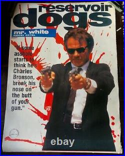 Vintage 90's Reservoir Dogs Mr. White Poster 39.5x54.5. HUGE! Subway Size