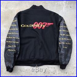 Vintage 90s GOLDENEYE 007 Jacket James Bond Leather Official MGM Movie rare