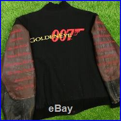 Vintage 90s GOLDENEYE 007 Jacket James Bond Leather Official MGM Movie ...