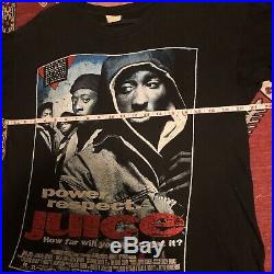 Vintage 90s Juice Movie Promo Poster Shirt Tupac Rap Tee Sz M / L Black