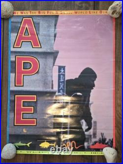 Vintage APE Movie Poster 1976 King Kong Remake South Korean Film 24 X 18 RARE