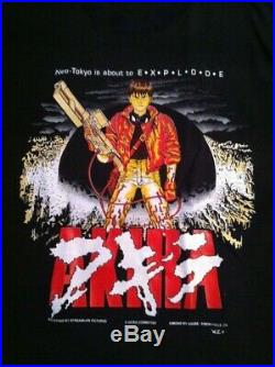Vintage Akira Movie 1988 T-Shirt Kaneda Poster Size XL Anime Shirt