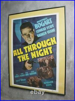 Vintage All Through The Night Poster Humphrey Bogart Movie Posters Wall