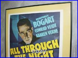 Vintage All Through The Night Poster Humphrey Bogart Movie Posters Wall
