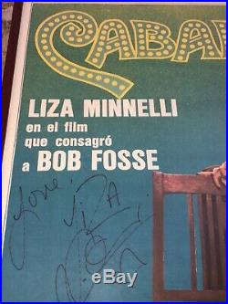 Vintage Argentina 1972 Cabaret Liza Minnelli Grey Signed Original Movie Poster