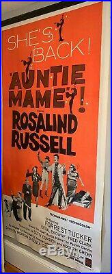 Vintage Auntie Mame Rosalind Russell 1958 3-sheet movie poster A+ Condition