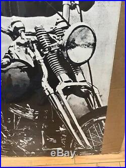Vintage Black and White Poster Easy Rider Peter Fonda Large 1960 Biker