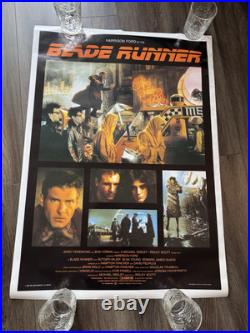 Vintage Blade Runner 1982 UK Ladd Co Movie Poster Rolled 35 1/2 x 25 1/4