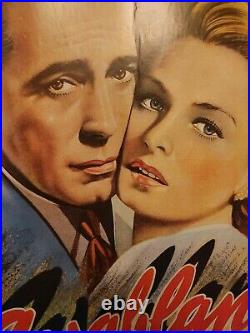 Vintage CASABLANCA Belgian Humphrey Bogart Ingrid Bergman Warner Bros. 25X33