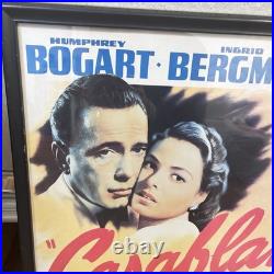 Vintage CASABLANCA Movie Poster Rare Warner Bros Bogart Bergman Henreid Curtiz