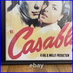 Vintage CASABLANCA Movie Poster Rare Warner Bros Bogart Bergman Henreid Curtiz