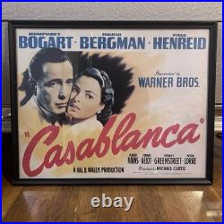 Vintage CASABLANCA Movie Poster Rare Warner Bros Bogart Bergman Henreid Curtiz